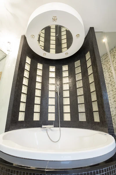 Cristal bathtub with shower — Stock Photo, Image