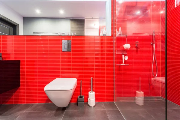 Red tiles on the wall — Stock Photo, Image