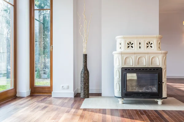 Fireplace in family room — Stock Photo, Image