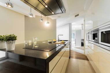 Countertop in designer kitchen clipart