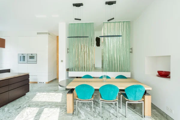 Dining area in bright house — Stock Photo, Image