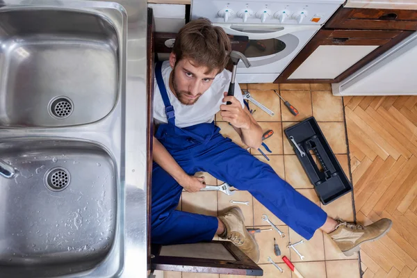 Fed up with repairing — Stock Photo, Image