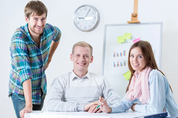 Happy team of architects — Stock Photo, Image