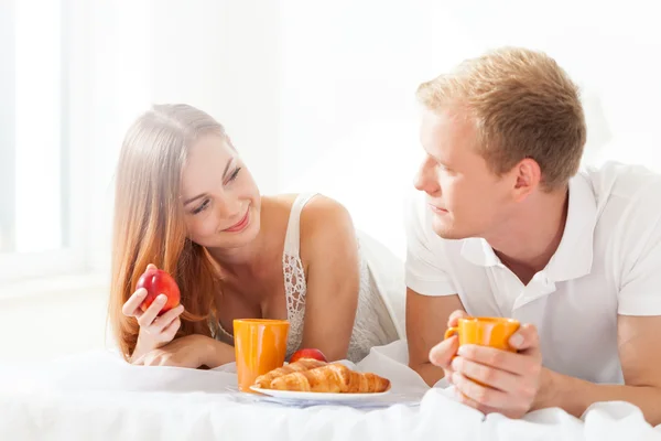 Romantisches Frühstück — Stockfoto