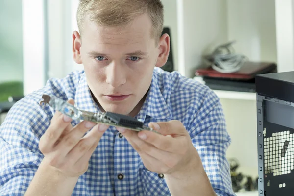 Närbild av lapp moderkortet — Stockfoto