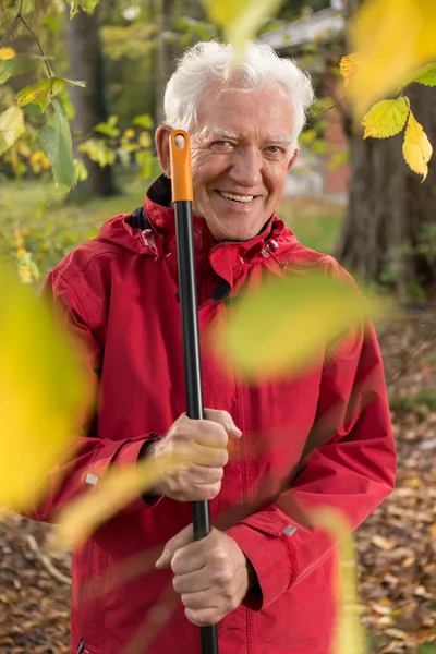 Portrait of senior gardener — Stock Photo, Image