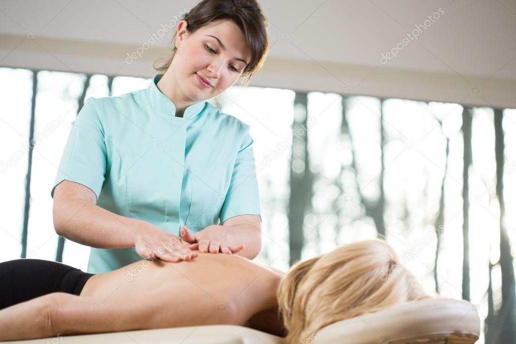 Physiotherapist doing the massage
