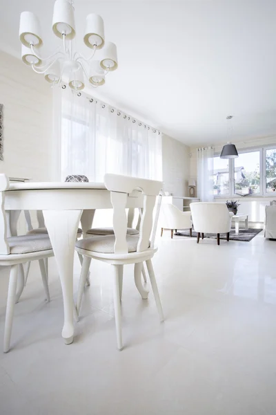 White light dining room — Stock Photo, Image