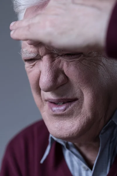 Man having sinus pain — Stock Photo, Image