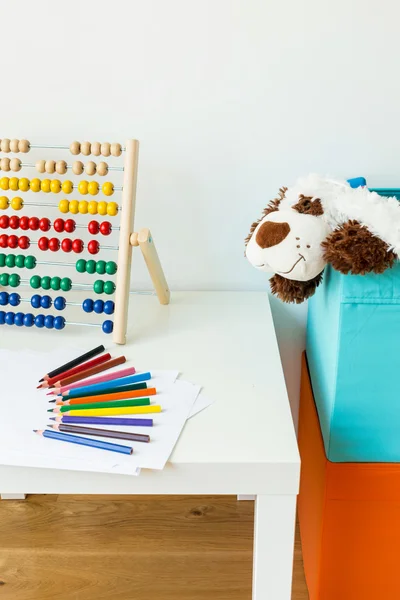 Arbeitsbereich im Kinderzimmer — Stockfoto