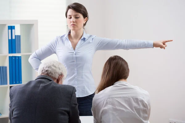 Angry employer — Stock Photo, Image