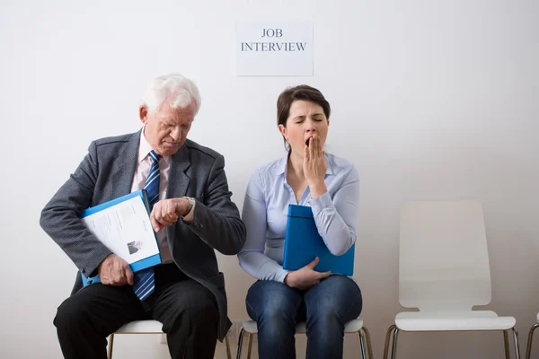 Bored candidates — Stock Photo, Image