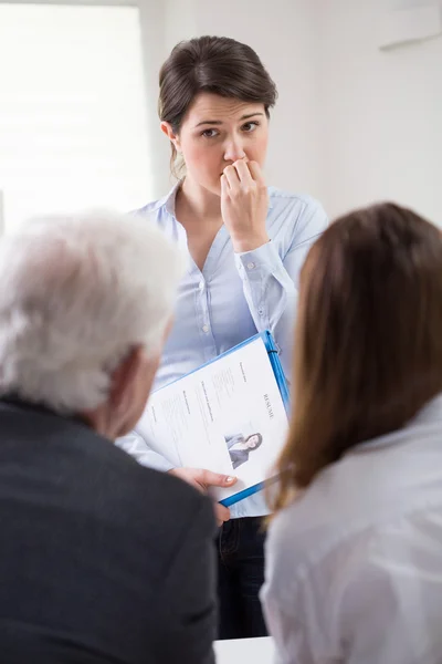 Worried candidate — Stock Photo, Image