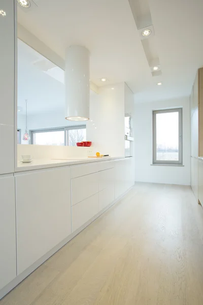 Bright kitchen with white furniture — Stock Photo, Image