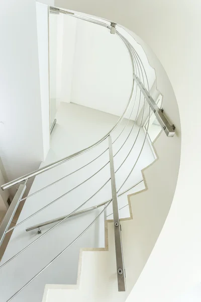 Curved stairs in beige interior — Stock Photo, Image