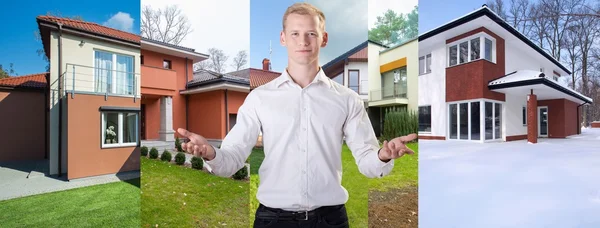 Presenting houses — Stock Photo, Image