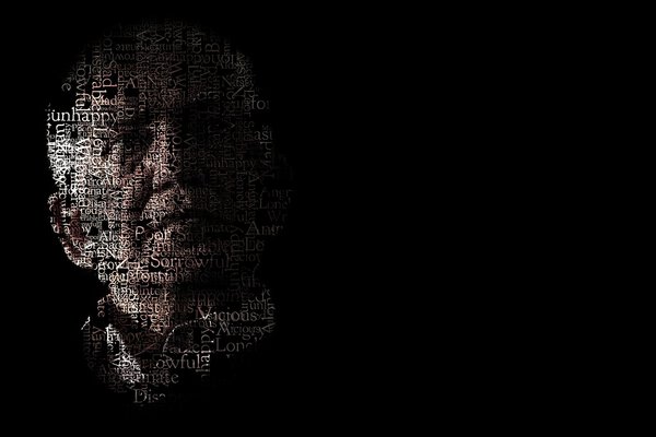 Artistic portrait of unhappy man