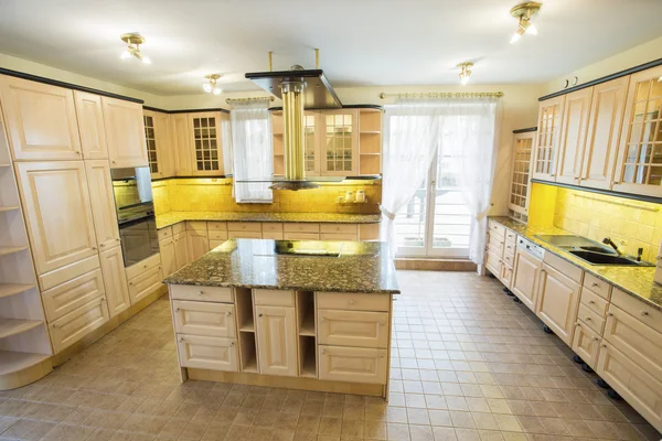 Marble worktop inside the kitchen — Stock Photo, Image