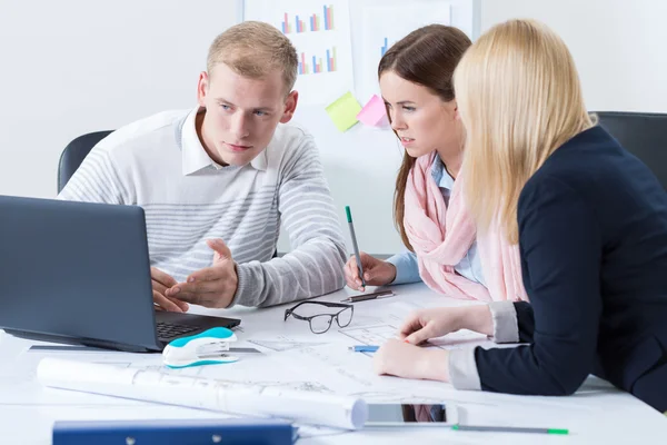 Workers in architectural office — Stock Photo, Image