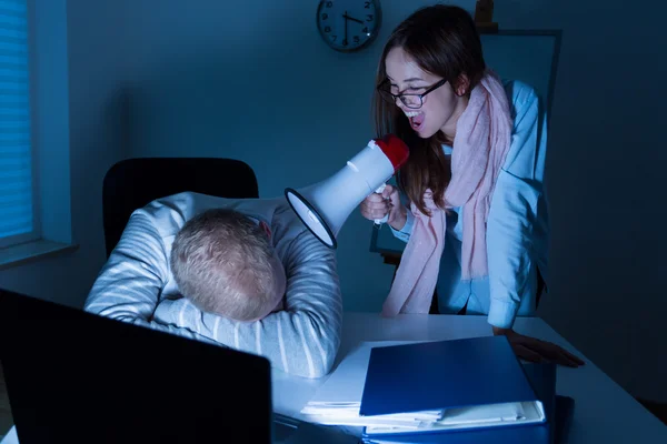 Sleeping in the office — Stock Photo, Image