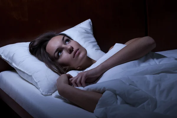 Depression in bed — Stock Photo, Image