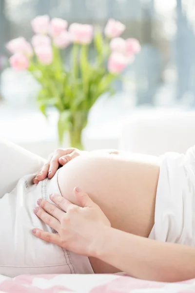 Mujer Gravid — Foto de Stock