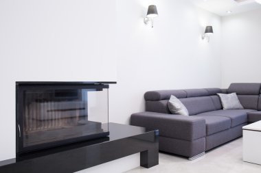 Şömineye yakın çekim