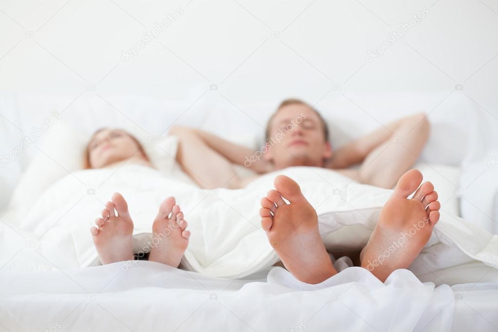 Feet in  bed