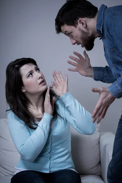 Fighting couple — Stock Photo, Image