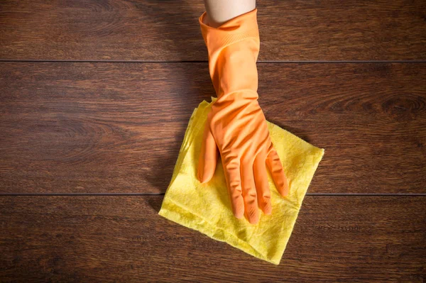 Cleaning the parquet — Stock Photo, Image