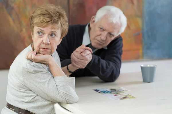 Marital problems in old age — Stock Photo, Image