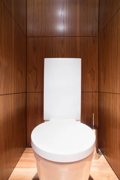 Wooden wall in toilet — Stock Photo, Image