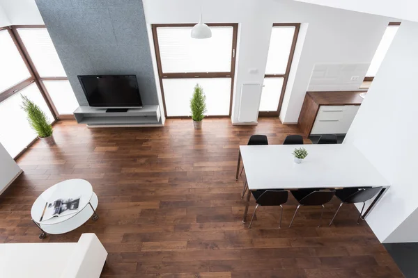 Interior with wooden parquet — Stock Photo, Image
