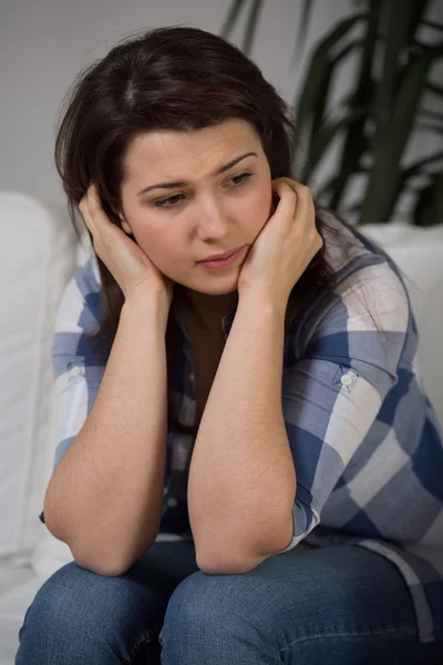 Mujer con problemas — Foto de Stock