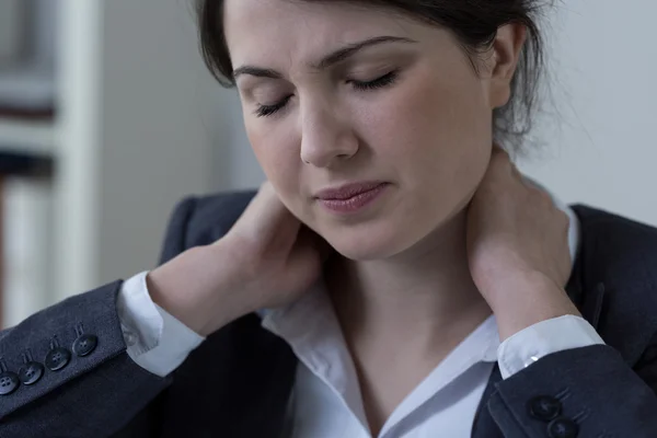 Neck pain — Stock Photo, Image