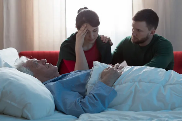 Paziente malato terminale di cancro — Foto Stock