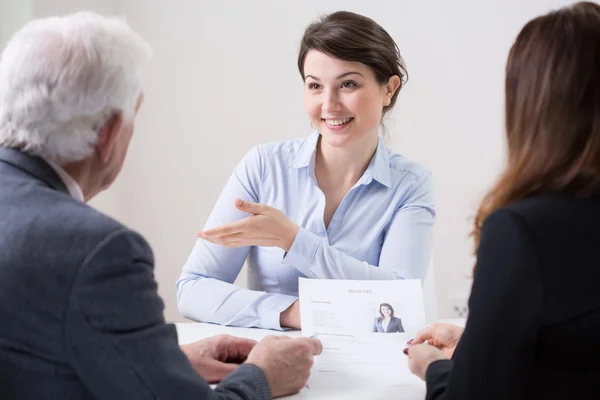 Personalteam beim Vorstellungsgespräch — Stockfoto