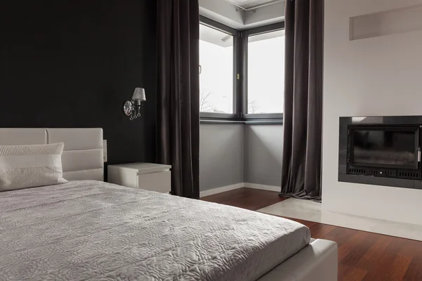 Exklusives Schlafzimmer in moderner Residenz — Stockfoto