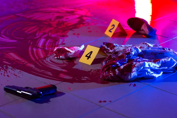Αίμα στη δολοφονία σκηνή — Φωτογραφία Αρχείου