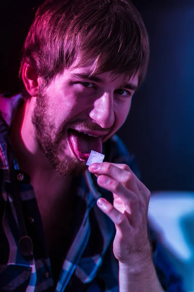 Man taking LSD Stock Picture