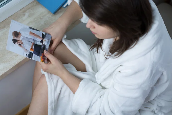 Woman suffering after break up — Stock Photo, Image