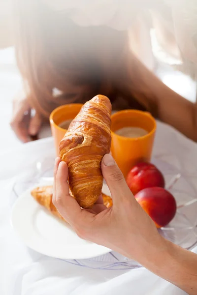 Brakfast à la chambre d'hôtel — Photo