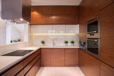 Wooden kitchen cabinet clipart