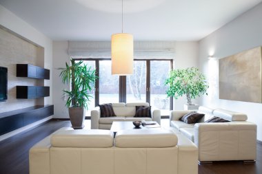 Bright cozy apartment clipart