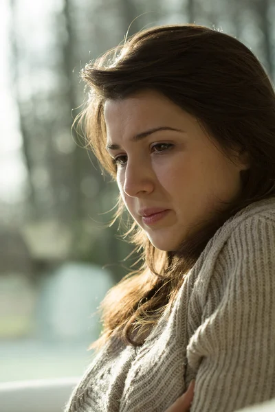 Young women with depression — Stock Photo, Image