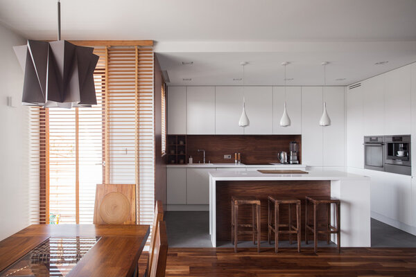 Brown and white home design