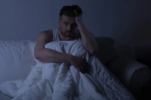 Man with insomnia — Stock Photo, Image