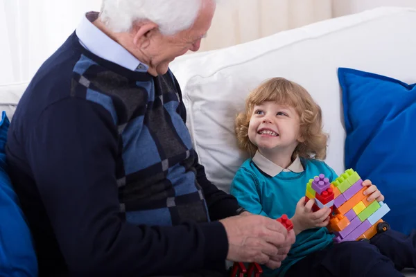 Grandfather and grandkid — Stock Photo, Image