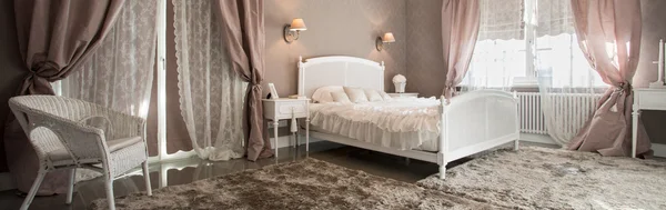 Romantická krása ložnice — Stock fotografie