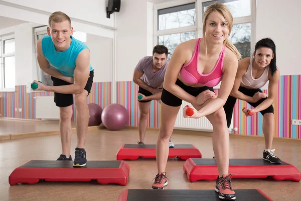 Training on the step — Stock Photo, Image